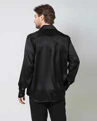 Chemise en Soie pour Homme à Manches Longues Classique