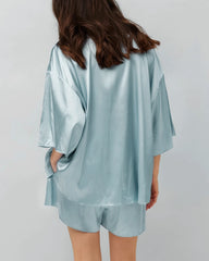 Ensemble de Pyjama Classique en Soie Grande Taille