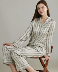 Ensemble de Pyjama en Soie Rayé Classique