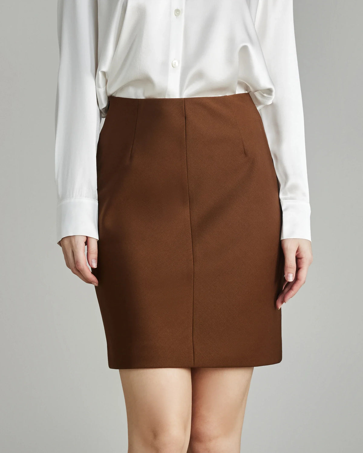 Jupe Mini Classique en Laine