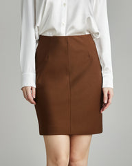 Jupe Mini Classique en Laine