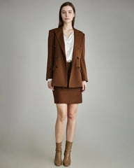 Jupe Mini Classique en Laine