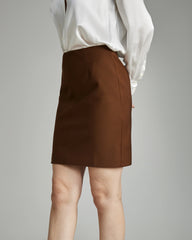 Jupe Mini Classique en Laine