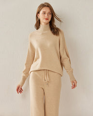Pull en Cachemire Oversize Col Roulé Confortable