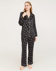 Pyjama en Soie Imprimé Lune Croissante