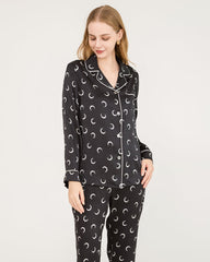 Pyjama en Soie Imprimé Lune Croissante