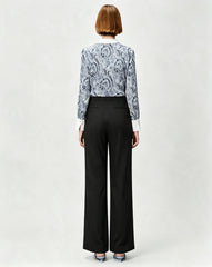 Pantalon large tailleur en triacétate