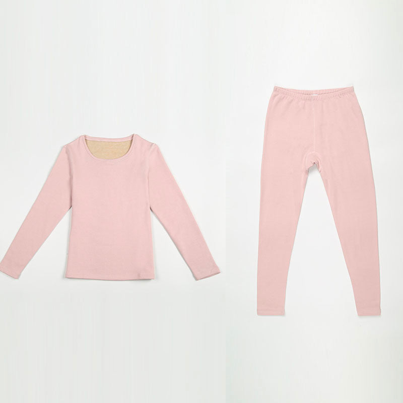 Ensemble Thermique en Soie Extra Chaude pour Femme Rose Pink