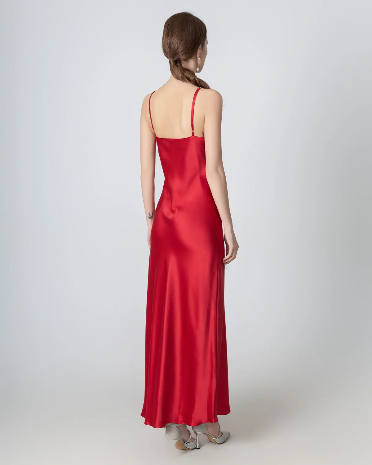 Robe Maxi en Soie à Col Halter