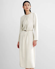 Robe en Soie de Base pour Femme avec Fente au Dos
