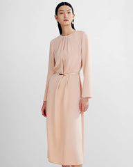 Robe en Soie de Base pour Femme avec Fente au Dos