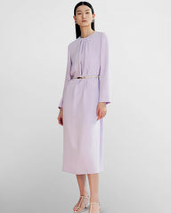 Robe en Soie de Base pour Femme avec Fente au Dos