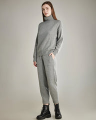 Pantalon Décontracté Ample en Cachemire
