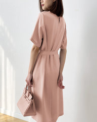 Robe en Soie Ample avec Ceinture