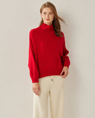 Pull en Cachemire Oversize Col Roulé Luxe