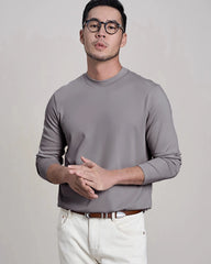 T-shirt Homme Manches Longues en Jersey de Soie