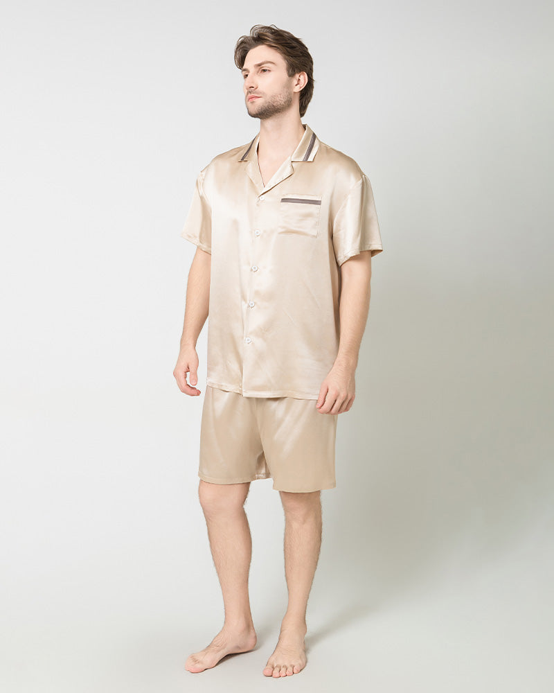 Ensemble de pyjama en soie classique pour homme