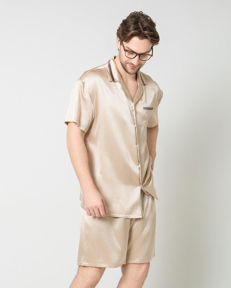Ensemble de pyjama en soie classique pour homme