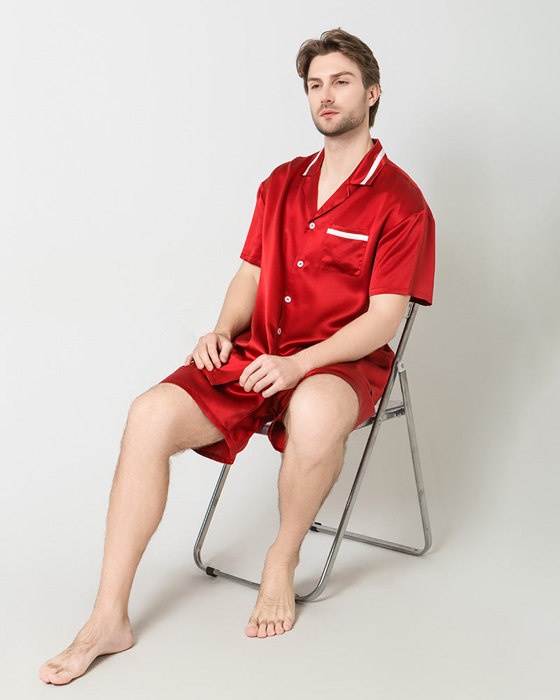 Ensemble de pyjama en soie classique pour homme