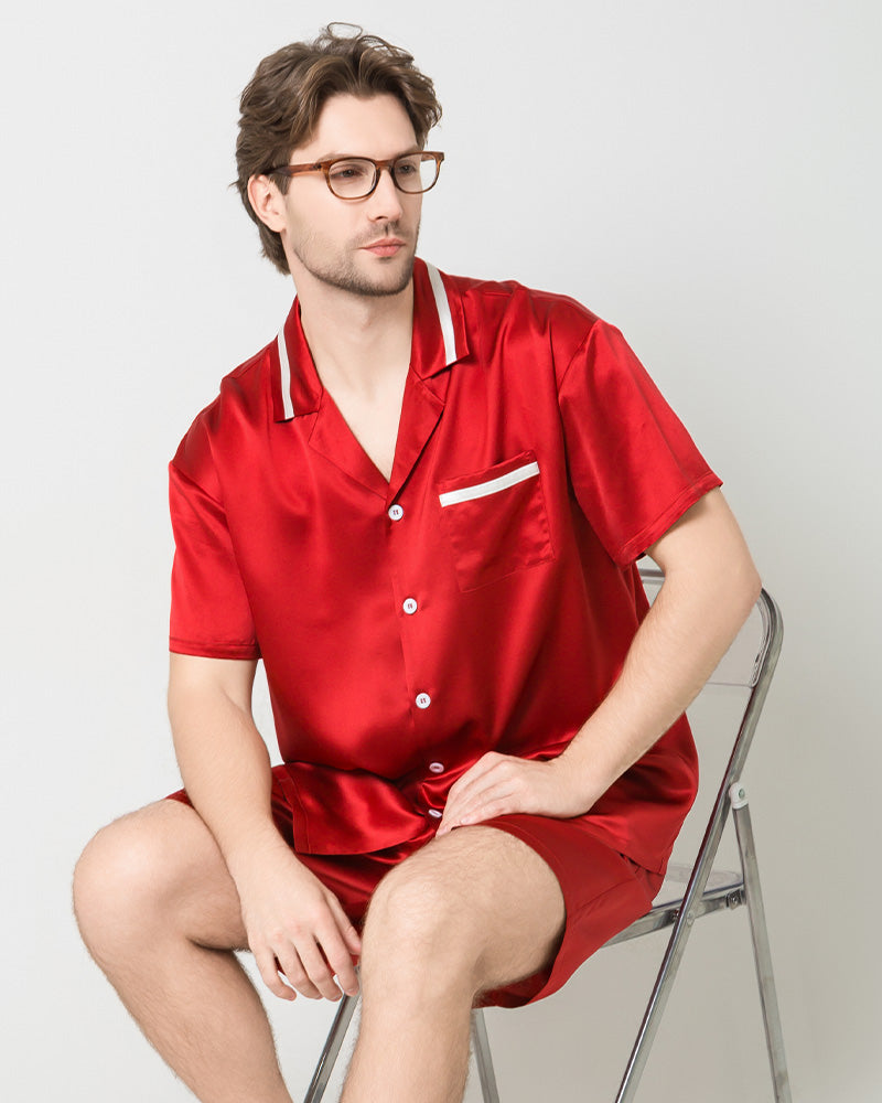 Ensemble de pyjama en soie classique pour homme