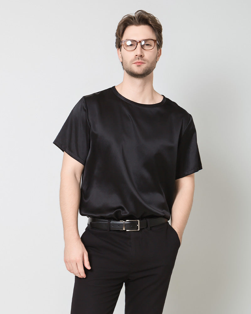 Daisysilk T-shirt Décontracté en Soie 100% pour Hommes