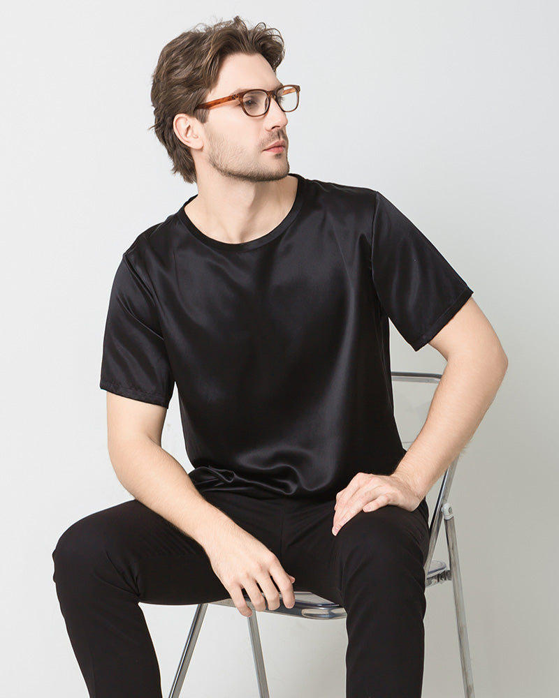 Daisysilk T-shirt Décontracté en Soie 100% pour Hommes