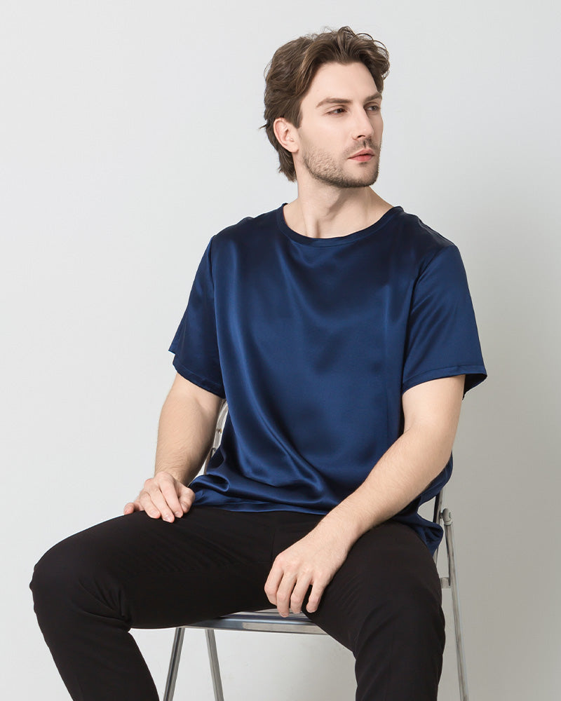 Daisysilk T-shirt Décontracté en Soie 100% pour Hommes