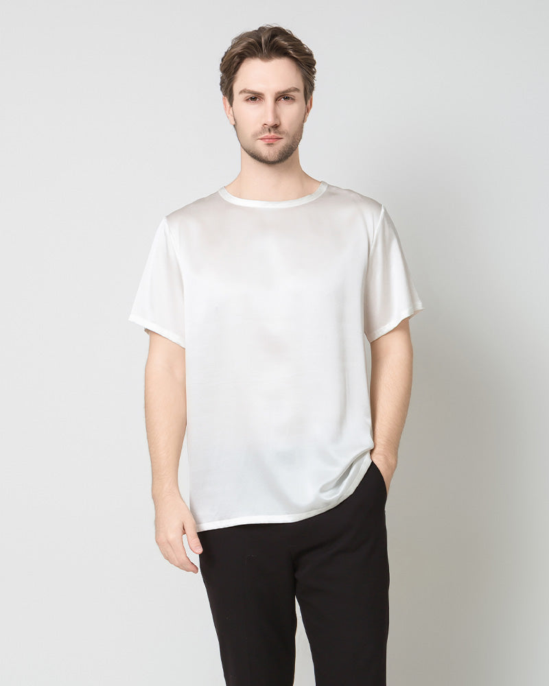 Daisysilk T-shirt Décontracté en Soie 100% pour Hommes