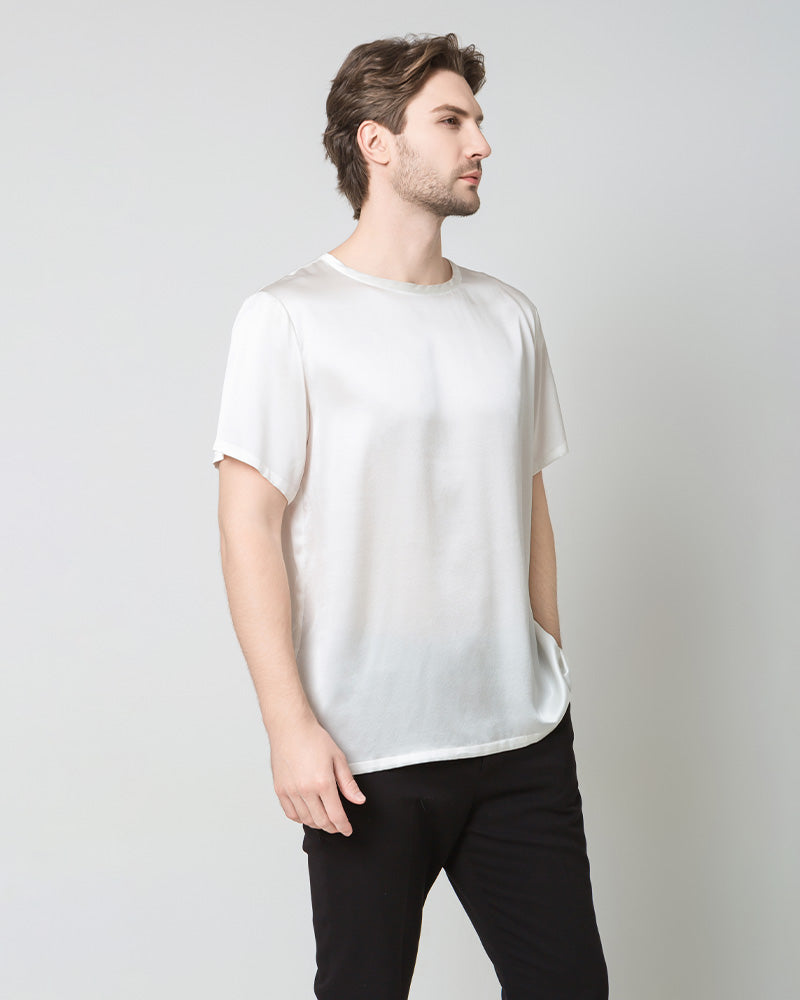 Daisysilk T-shirt Décontracté en Soie 100% pour Hommes
