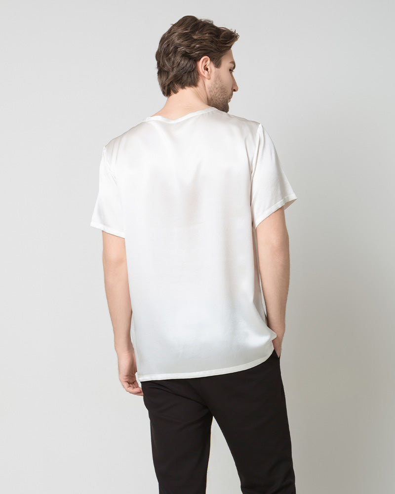 Daisysilk T-shirt Décontracté en Soie 100% pour Hommes