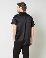 Chemise d'Affaires Classique en Soie pour Homme à Manches Courtes