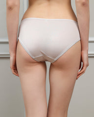 Culotte en Soie 100% avec Détail en Dentelle pour Femme