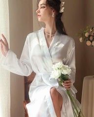 Peignoir Midi en Soie Lavable