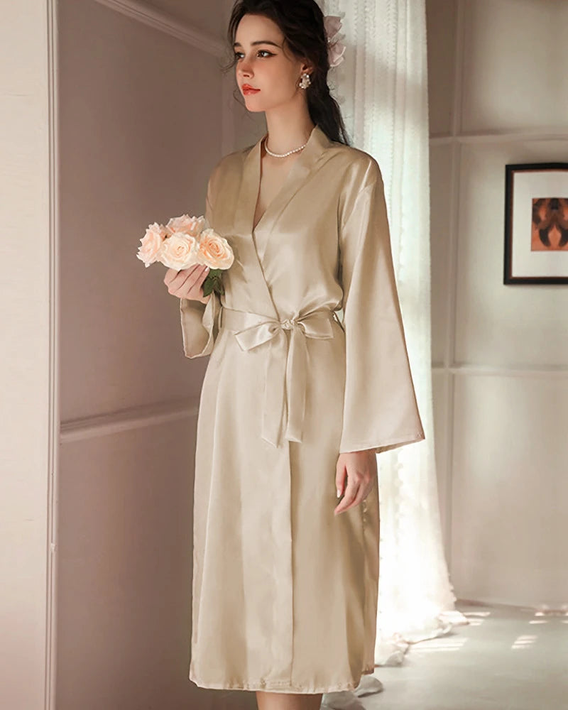 Peignoir Midi en Soie Lavable