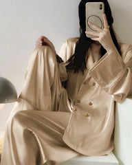 Pyjama en Soie Croisé Oversize