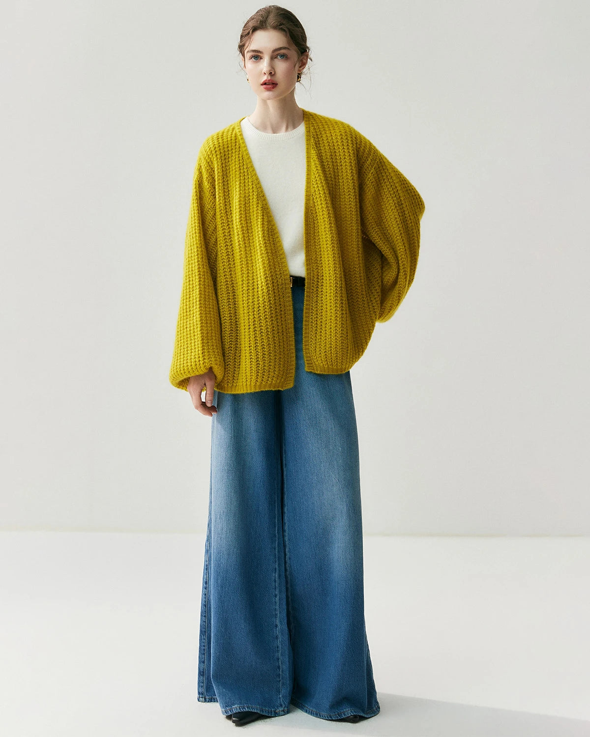 Cardigan oversize en soie et cachemire