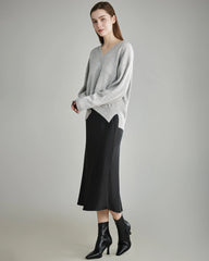 Pull en Cachemire Oversize à Col en V