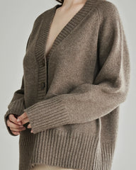 Cardigan en Cachemire à Col V Coupe Décontractée