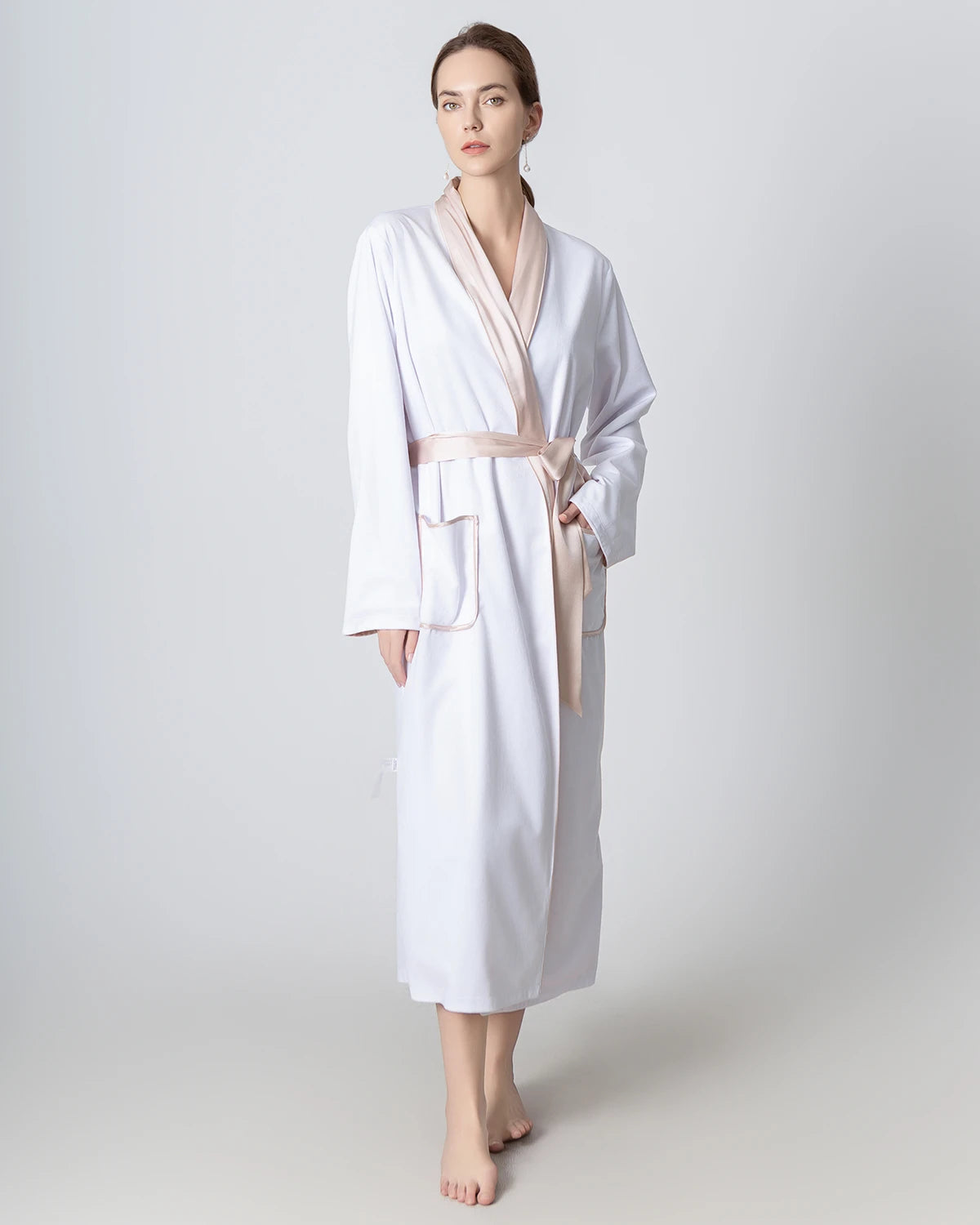Robe Réversible en Soie et Velours pour l'Hiver Pink