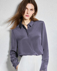 Chemise en Soie Boutonnée Intemporelle 30 Momme