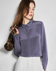 Chemise en Soie Boutonnée Intemporelle 30 Momme