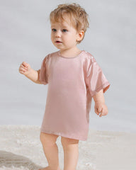 T-shirt en Soie à Manches Courtes pour Bébé
