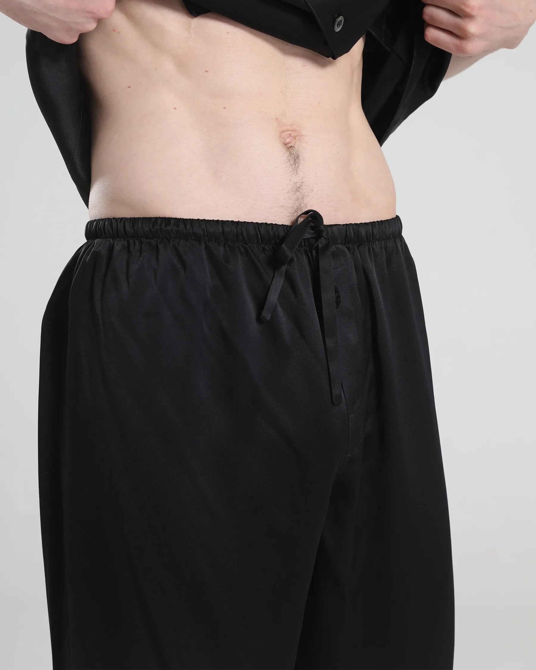 Pyjama en Soie à Manches Courtes pour Homme