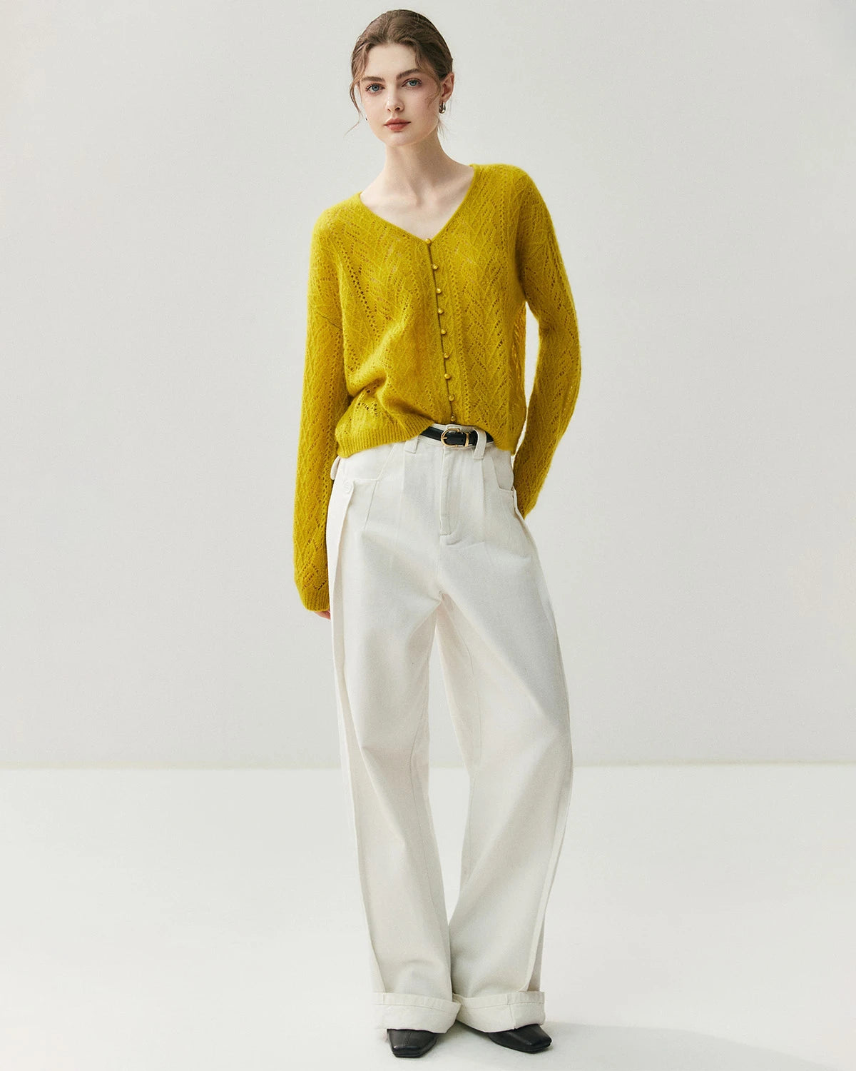 Cardigan fin en maille soie-cachemire