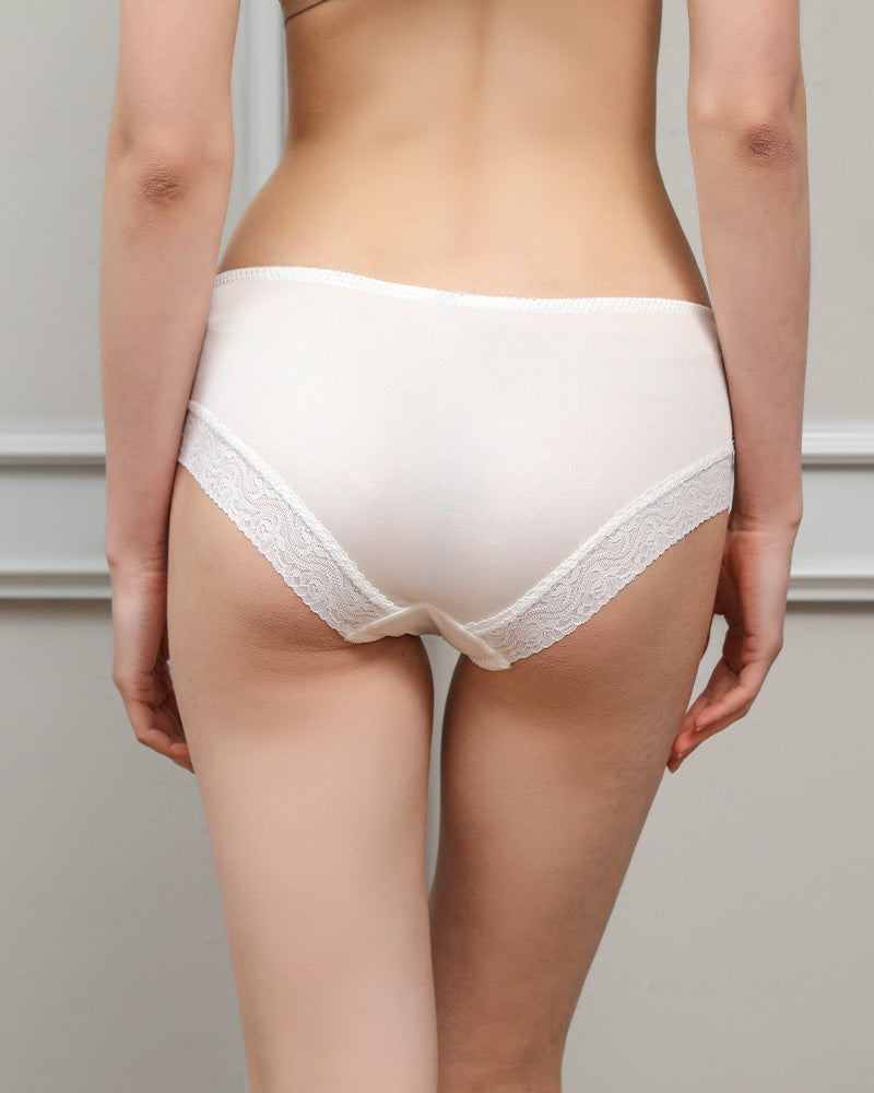 Culotte en Soie 100% avec Dentelle pour Femme