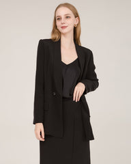 Blazer en Soie à Col Châle 40 Momme