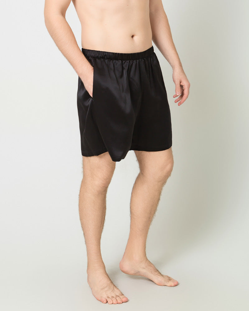 Short de Détente en Soie Satinée pour Homme