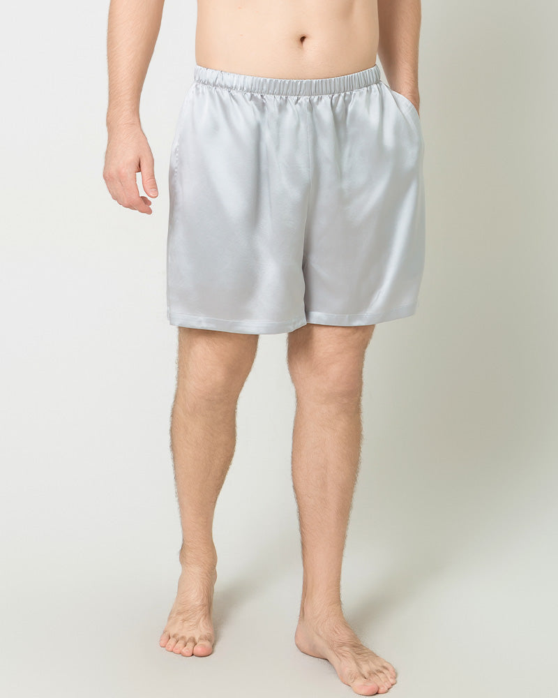 Short de Détente en Soie Satinée pour Homme
