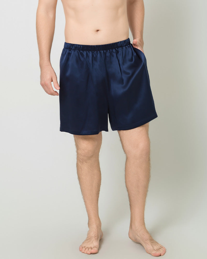 Short de Détente en Soie Satinée pour Homme