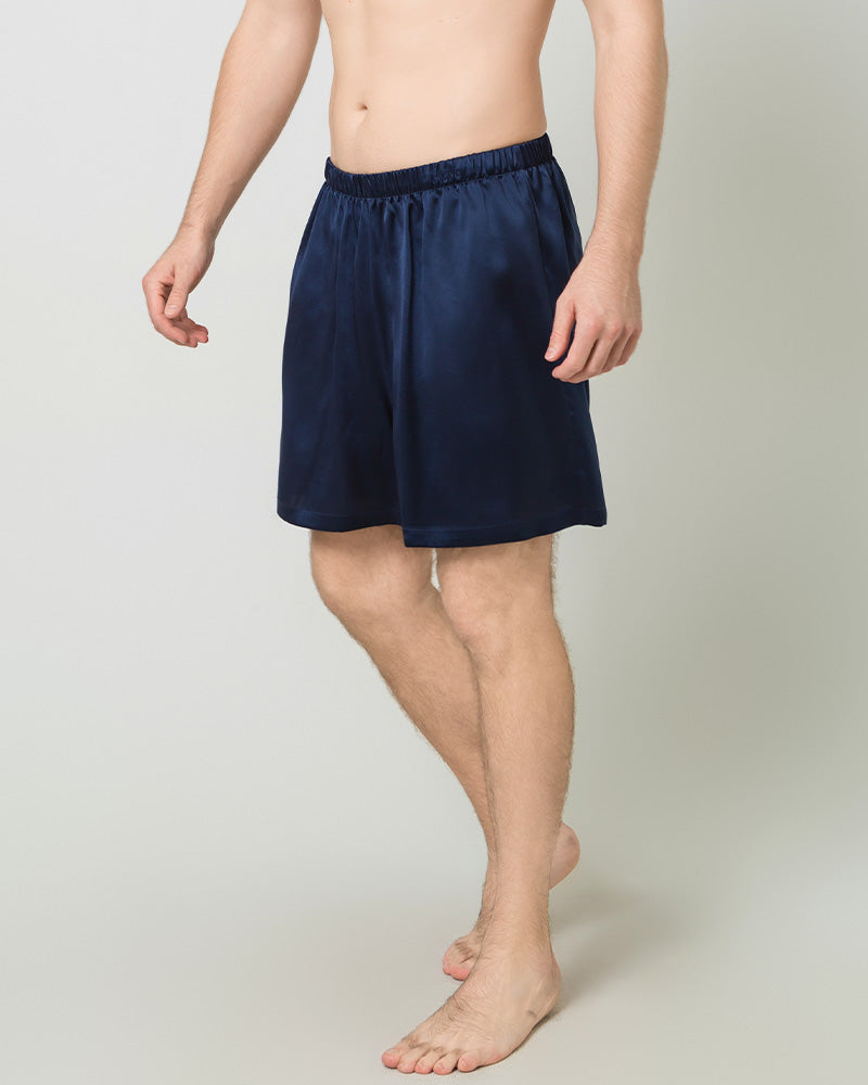 Short de Détente en Soie Satinée pour Homme